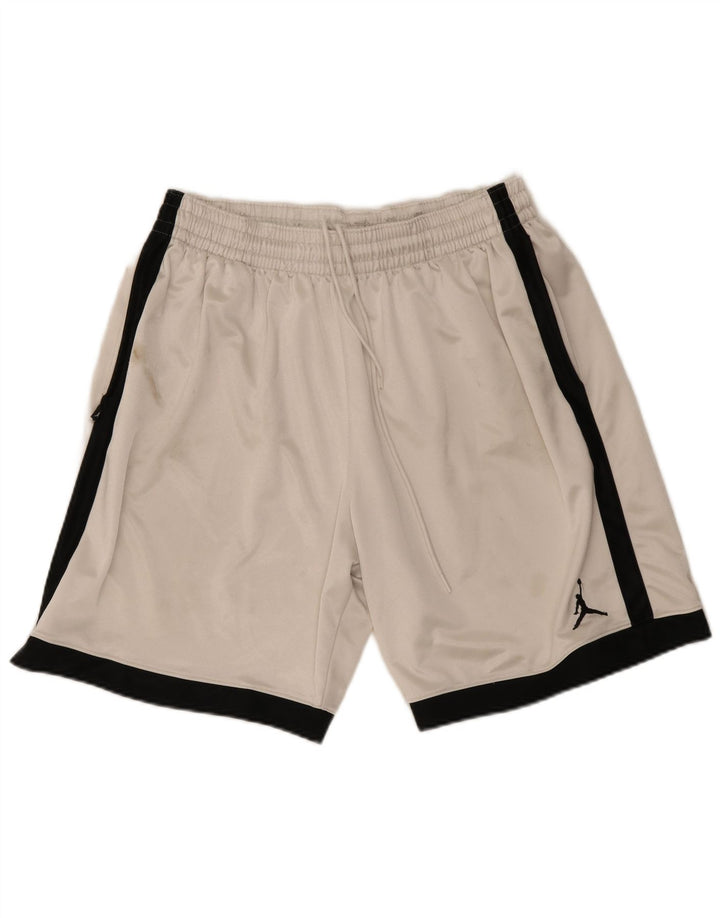 Pantaloni scurți sport Jordan pentru bărbați XL, alb, poliester color bloc