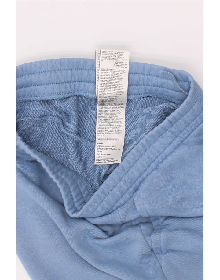 Pantaloni scurți sport Puma pentru băieți 13-14 ani, bumbac albastru