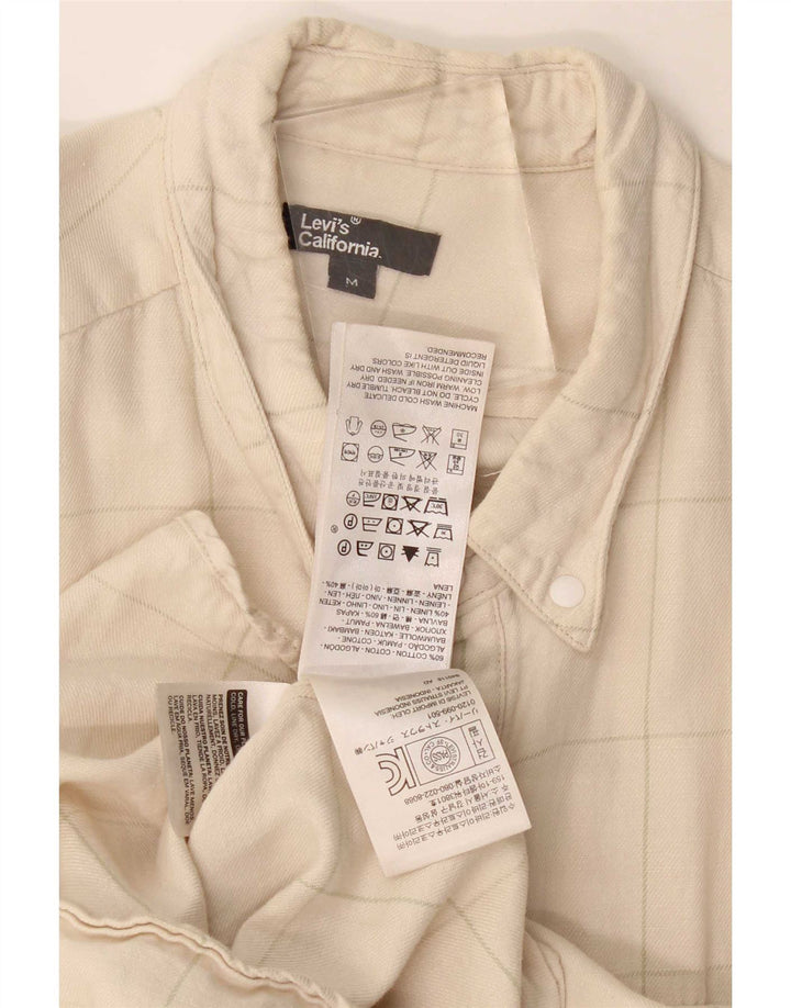 Cămașă pentru bărbați Levi's, bumbac cu carouri, bej mediu
