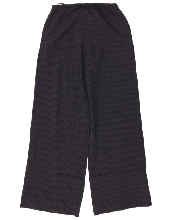 Pantaloni Zara femei cu picioare largi Mici L26 L30 Gri Pinstripe