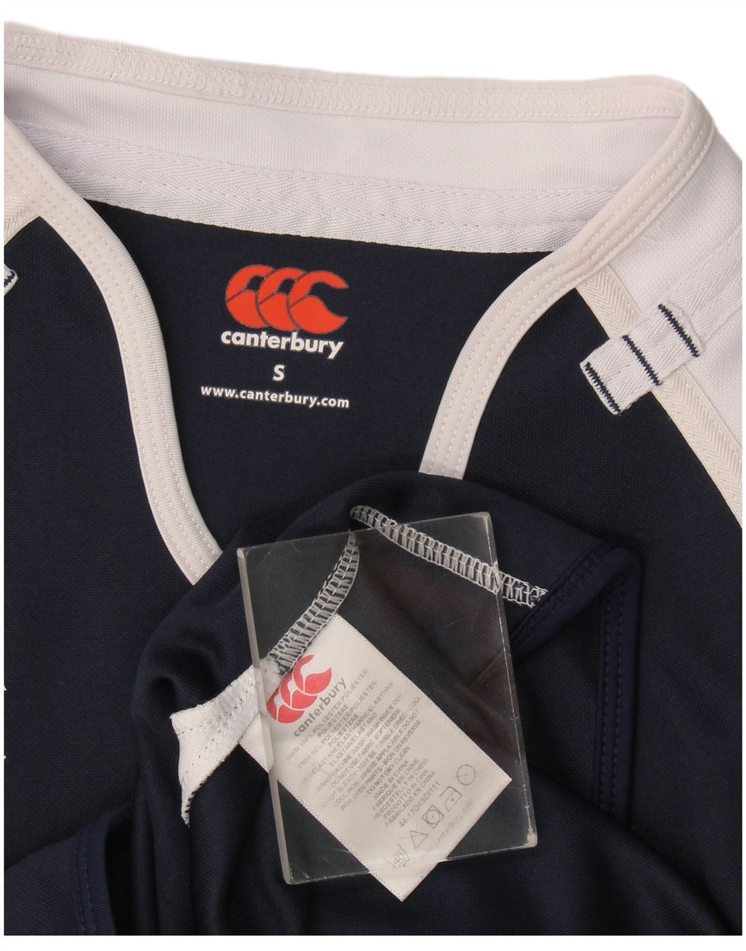 Tricou grafic Canterbury pentru bărbați Top mic, bleumarin, poliester color bloc
