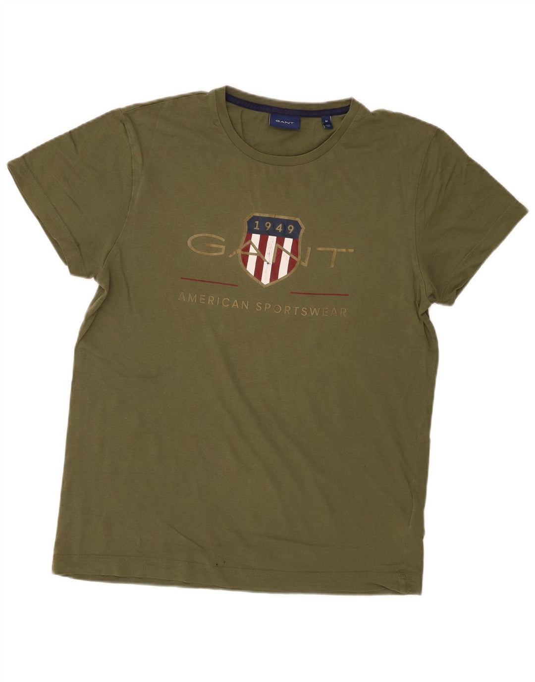 Tricou grafic Gant pentru bărbați Top Mediu Kaki Bumbac