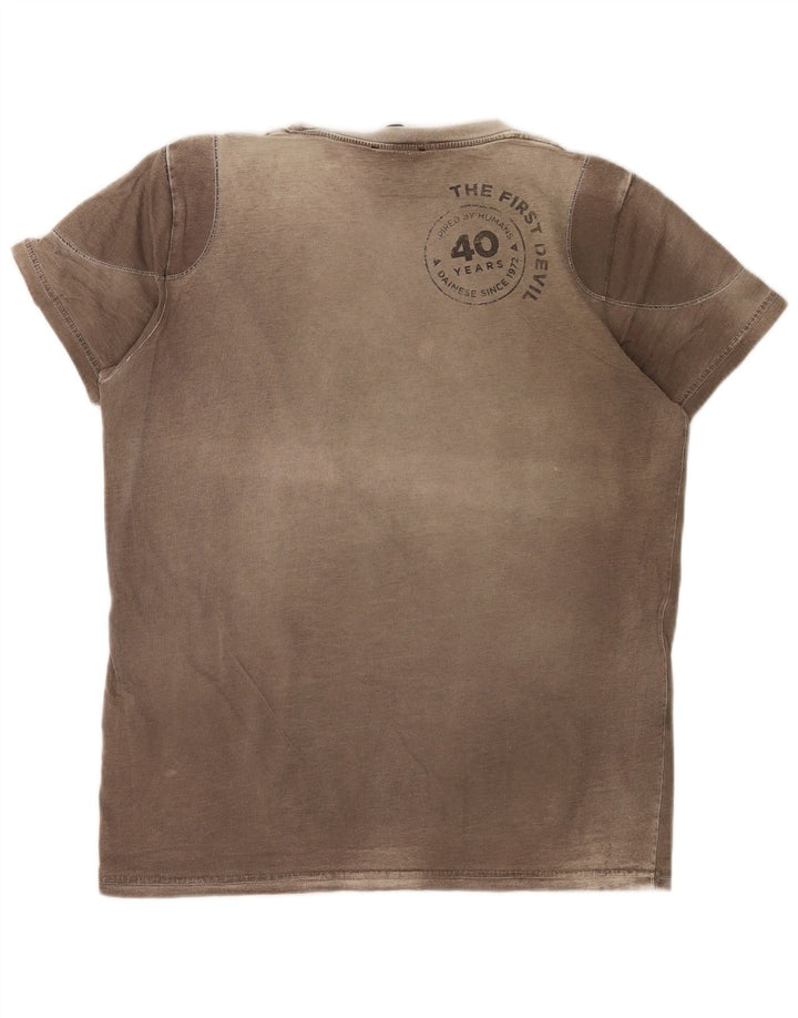Tricou grafic pentru bărbați Dainese Top din bumbac maro mediu