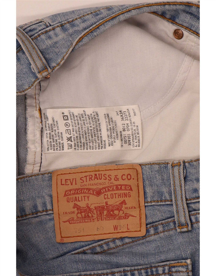 Blugi Levi's 751 Regular Straight pentru bărbați W36 L32 Bumbac albastru