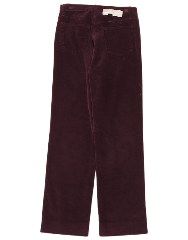 Pantaloni drepti din velur pentru femei Iceberg W29 L30 bumbac burgundy