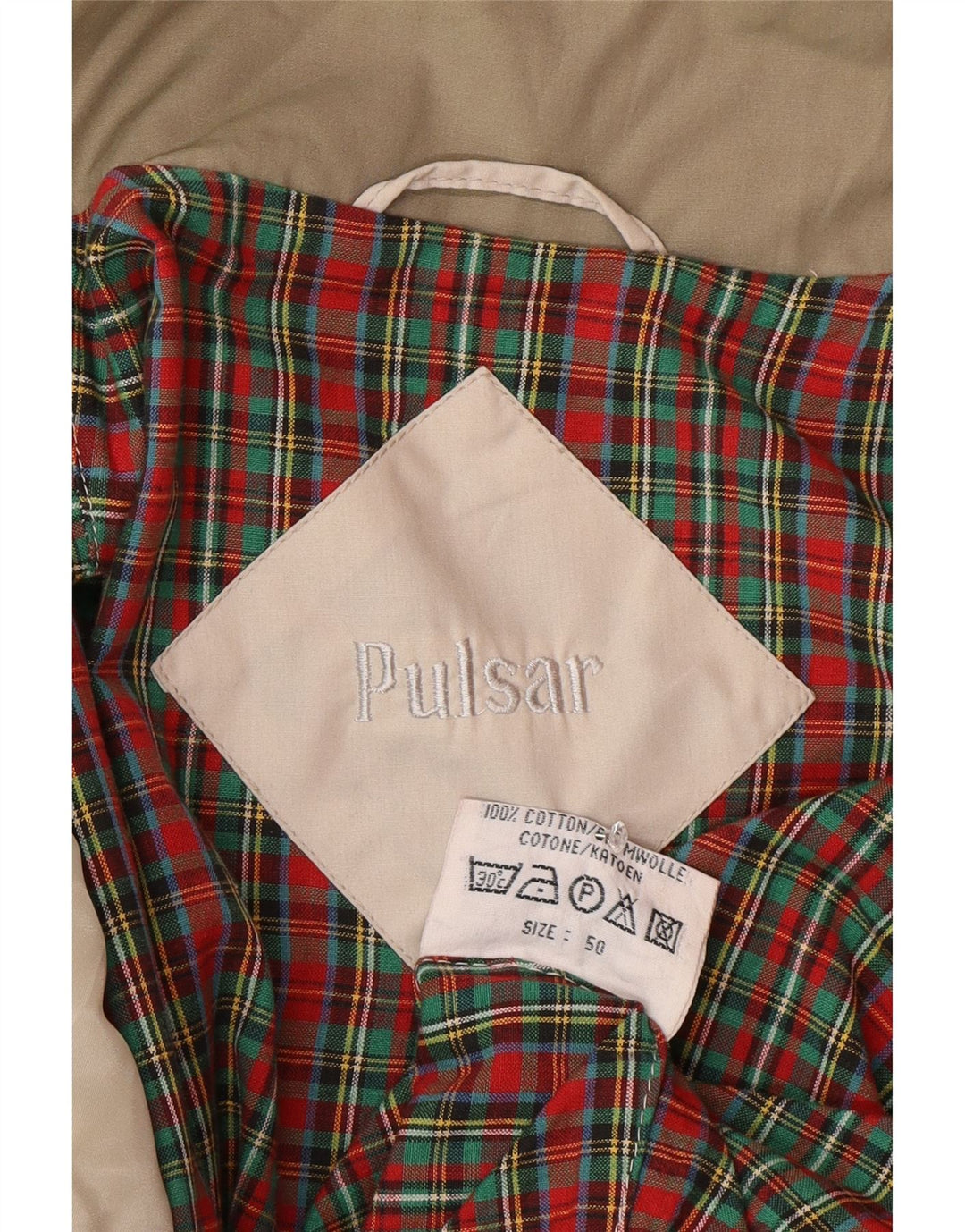 Bomber vintage pentru bărbați IT 50 mare, bej, poliester