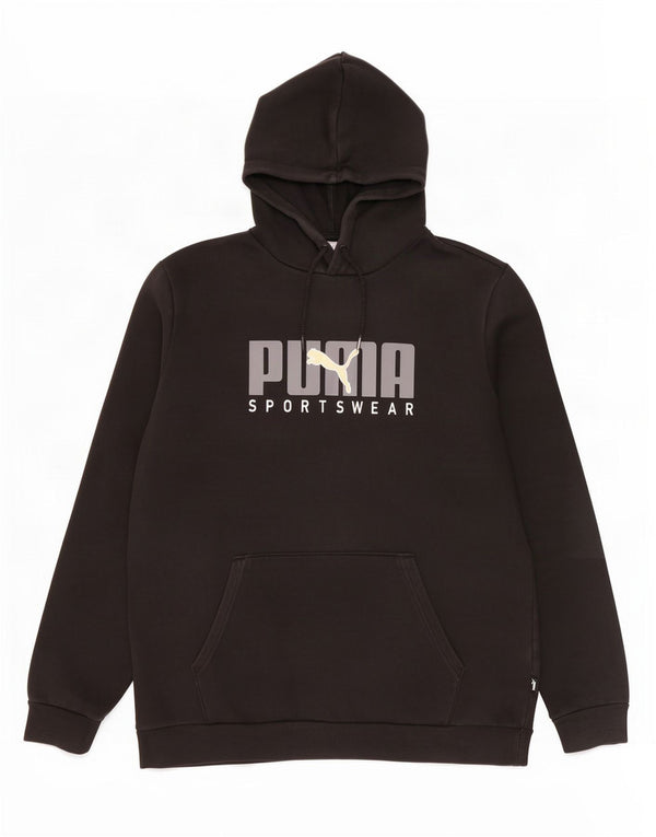Pulover pentru bărbați Puma Graphic Hoodie Jumper mare, negru, bumbac