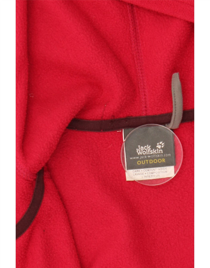 JACK WOLFSKIN Jachetă fleece cu glugă pentru femei UK 10 Small Red