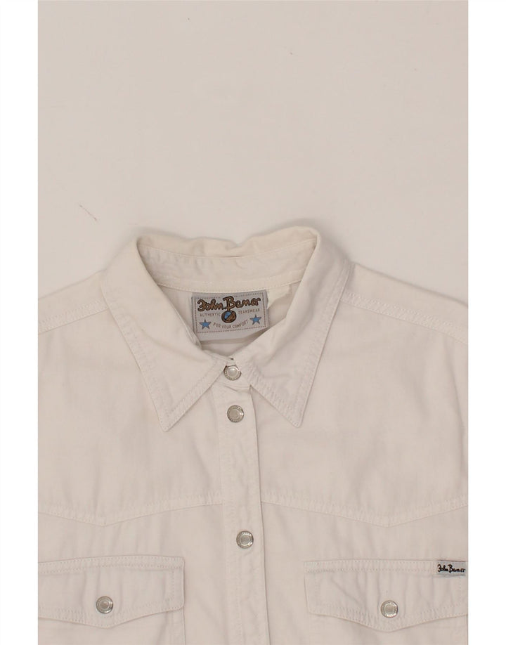 JOHN BANER Womens Denim Gilet UK 16 Large White Vintage John Baner and Second-Hand John Baner from Messina Hembry 