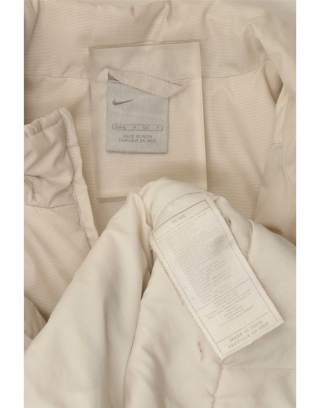 Jachetă căptușită supradimensionată pentru femei Nike US 4/6 Small, bej, poliester