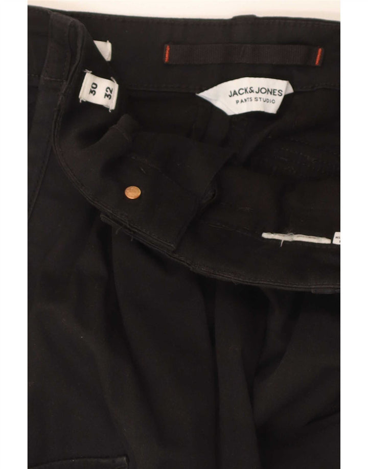 Pantaloni cargo Jack & Jones pentru bărbați, W30 L32, negru