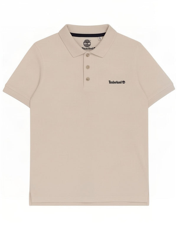 Tricou polo Timberland pentru baieti 13-14 ani bumbac alb