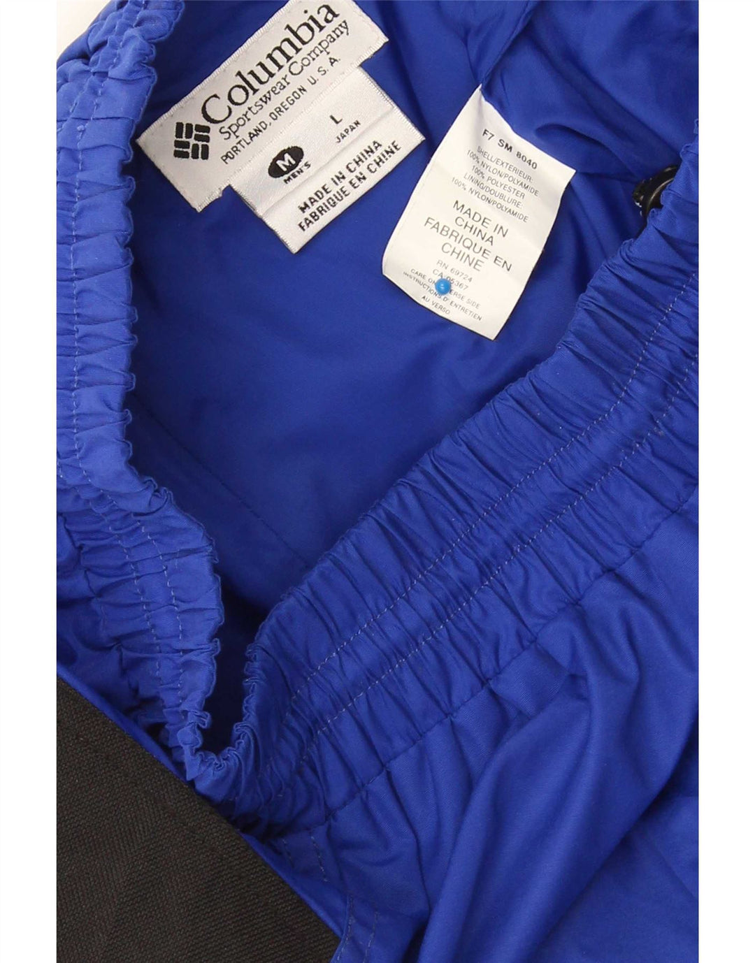 Pantaloni de schi Columbia pentru bărbați, albastru mediu, nailon color bloc