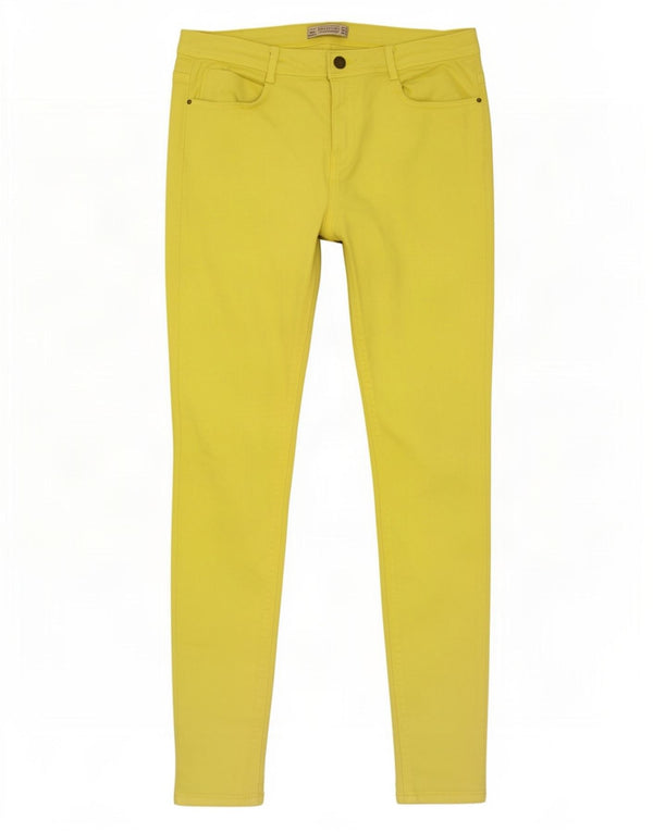 Pantaloni de damă Zara Trafaluc Skinny Casual EU 42 Large W32 L32 Galben