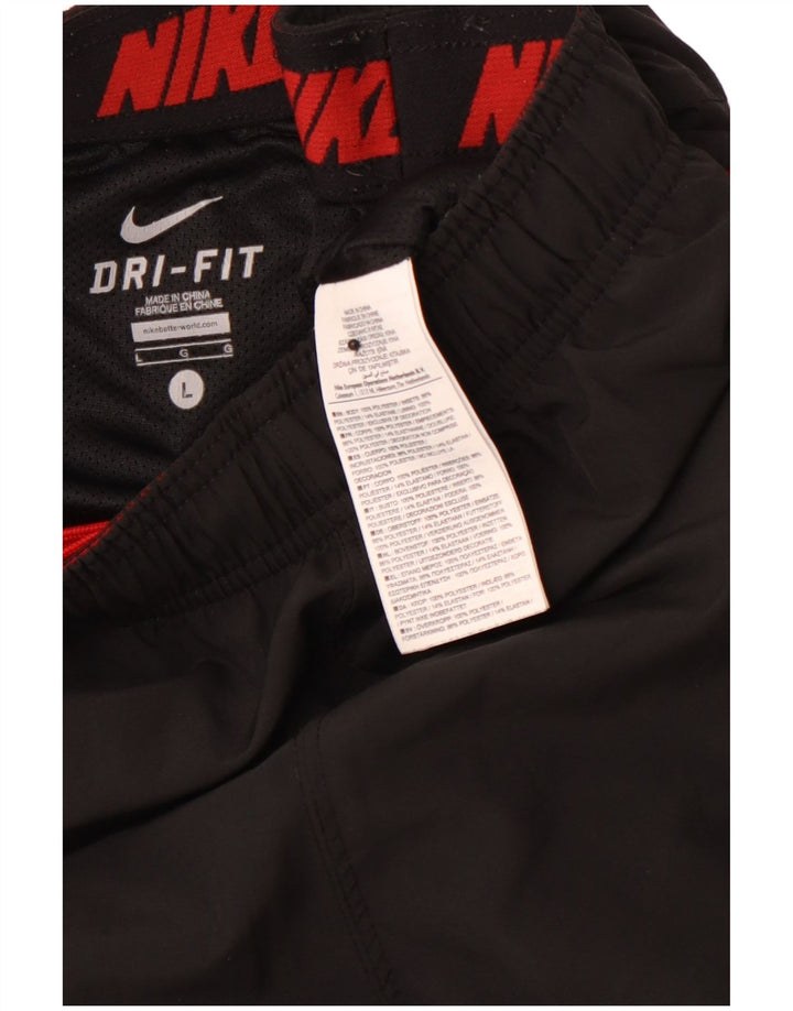 Pantaloni scurți sport NIKE pentru bărbați, mari, negru, poliester color bloc