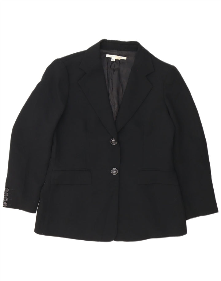 Blazer pentru femei Zara cu 2 nasturi EU 44 XL Poliester negru