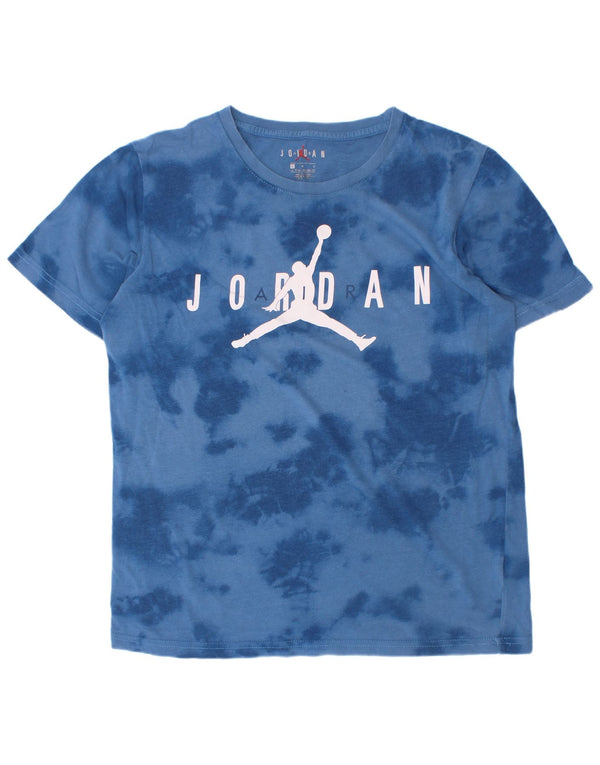 Tricou grafic Jordan pentru băieți Top 12-13 ani mare, albastru Tie Dye