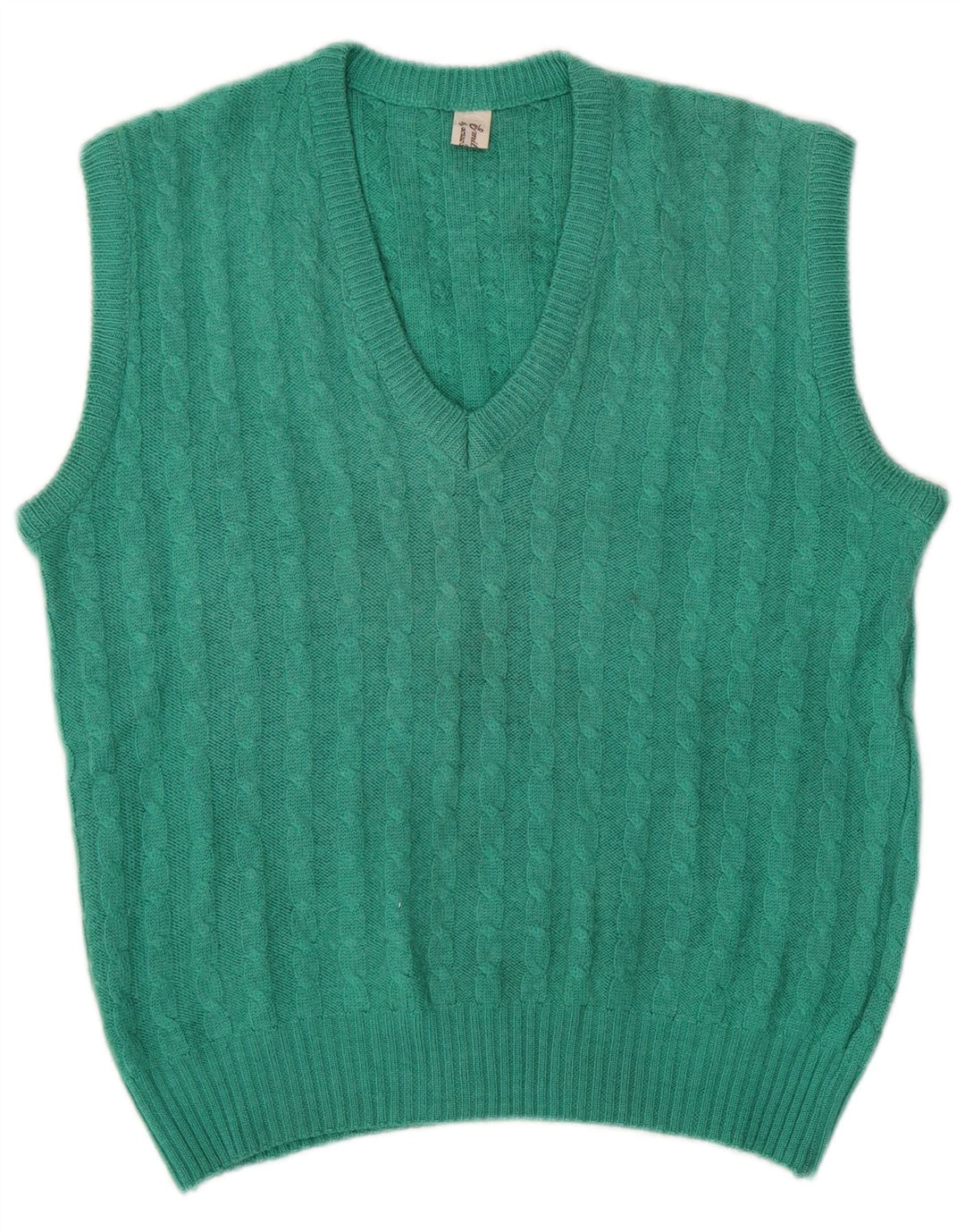 VINTAGE Femei Vest Tank Top UK 14 Medium Green