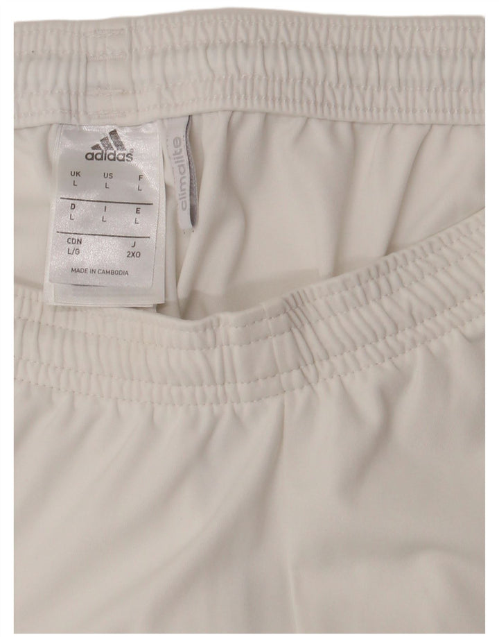 Pantaloni scurți sport Climalite ADIDAS pentru bărbați, mari, alb, din poliester
