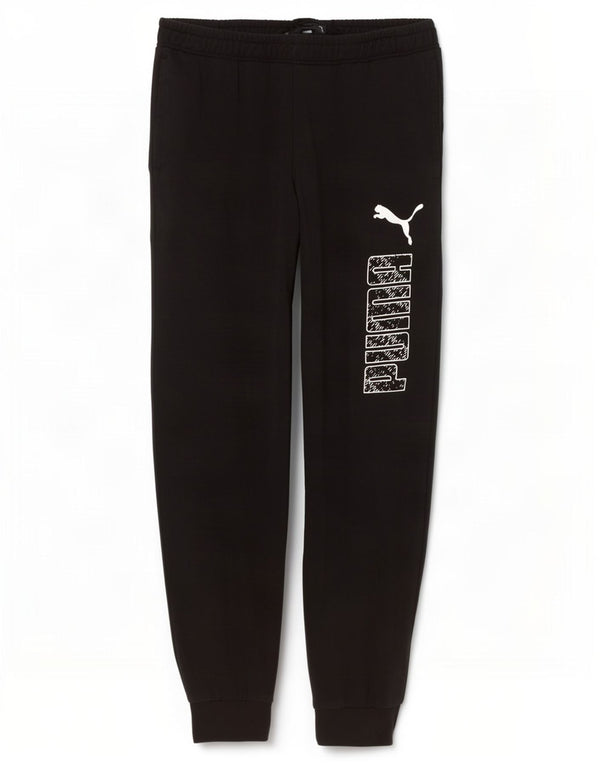 Puma Mens Graphic Tracksuit Trousers Joggers Large Black Cotton