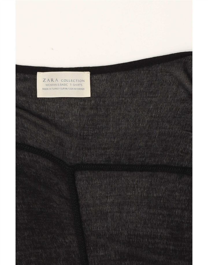 Pulover cardigan deschis supradimensionat pentru femei Zara UK 14 Medium Negru