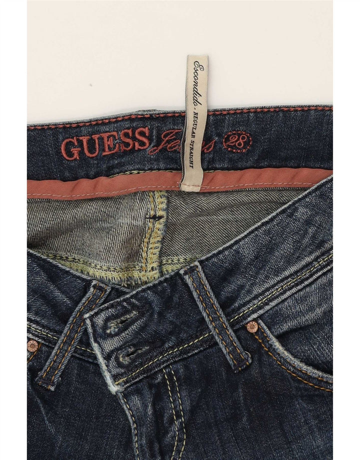 Blugi drepți obișnuiți pentru femei Guess L28 L27 bumbac bleumarin