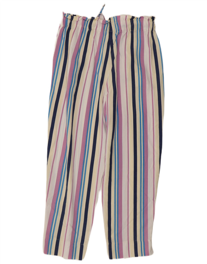 Pantaloni tăiați pentru femei Benetton Medium W30 L26, cu dungi multicolore