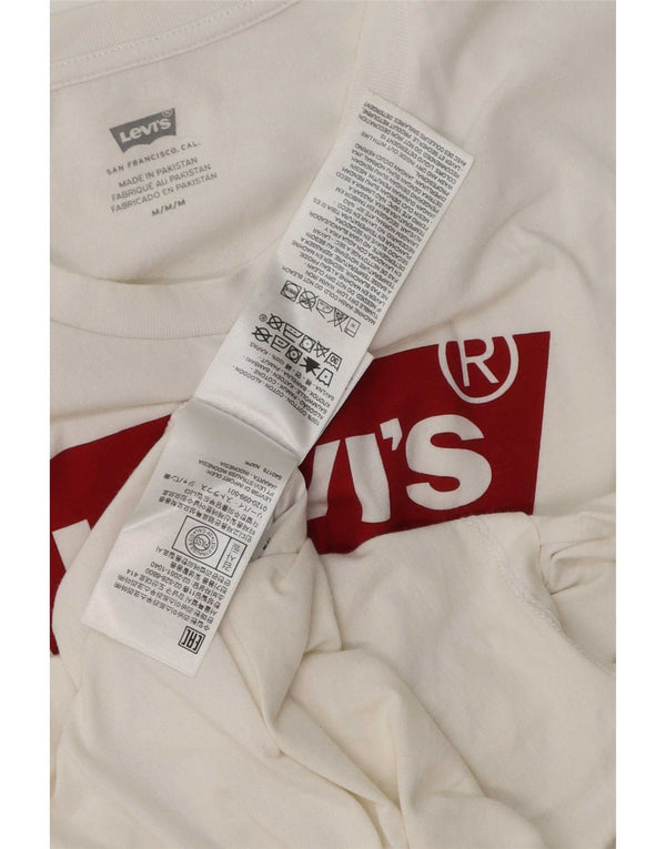 Tricou grafic Levi's pentru femei Top UK 12 Medium White Bumbac