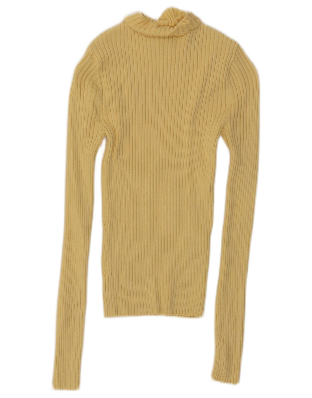 Crop Top pentru femei Zara cu mânecă lungă UK 8 Mic galben viscoză