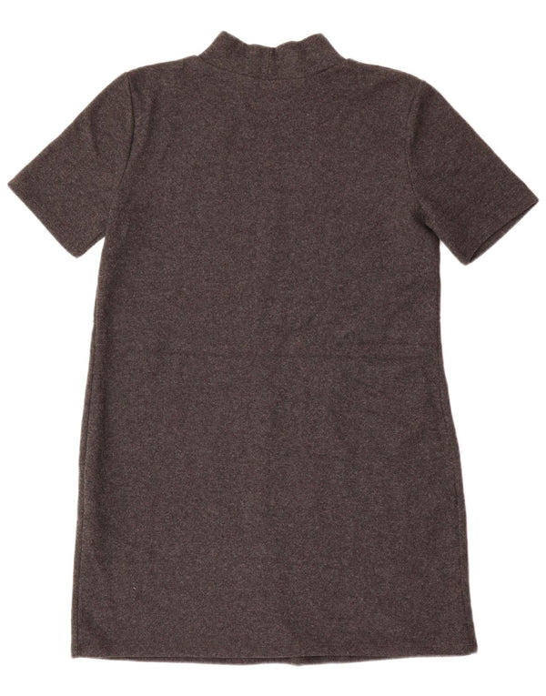 Rochie pulover cu mâneci scurte pentru femei Zara UK 16 mare bumbac gri