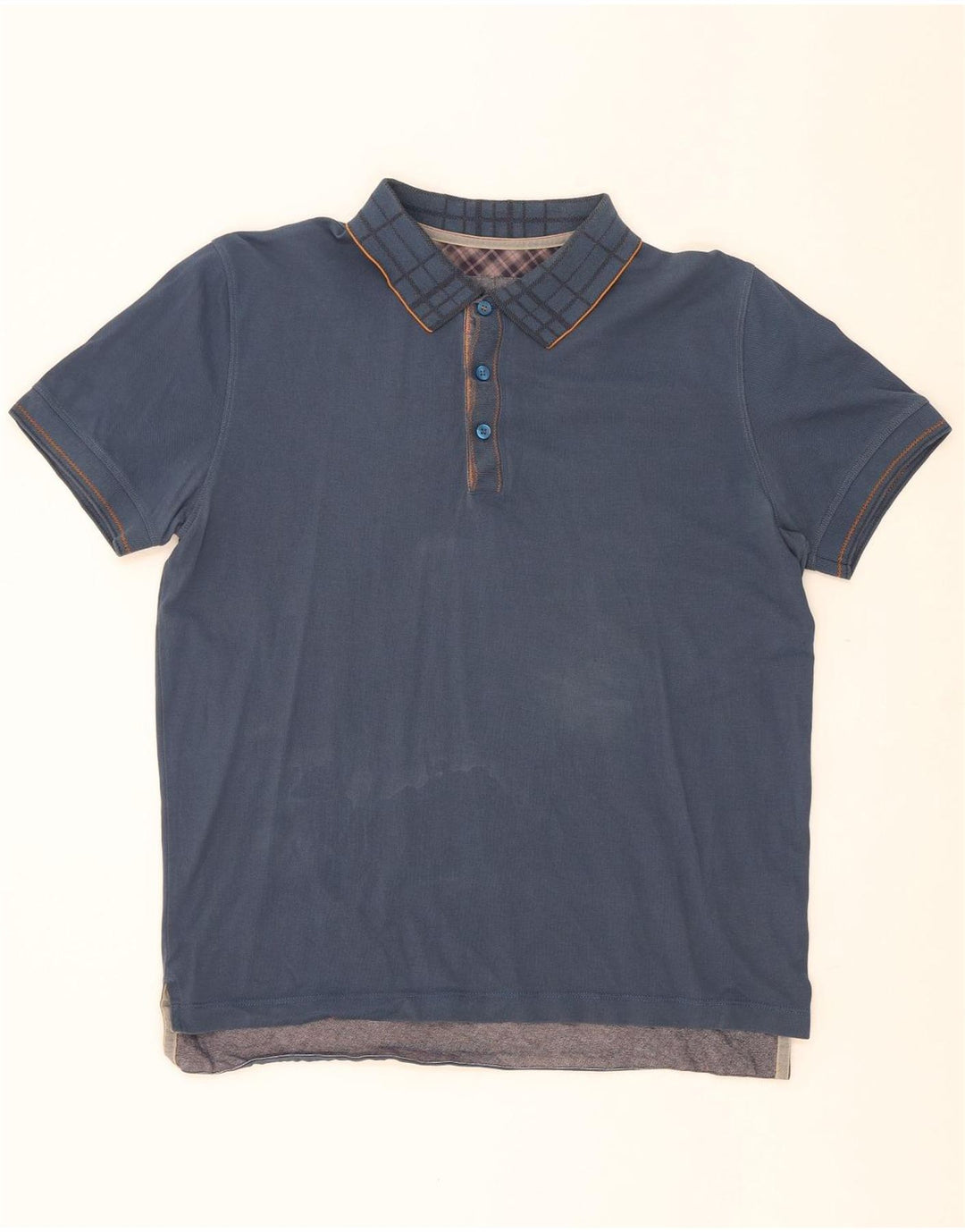 Cămașă polo Hugo Boss pentru bărbați, cu formă normală, din bumbac cu carouri, albastru bleumarin