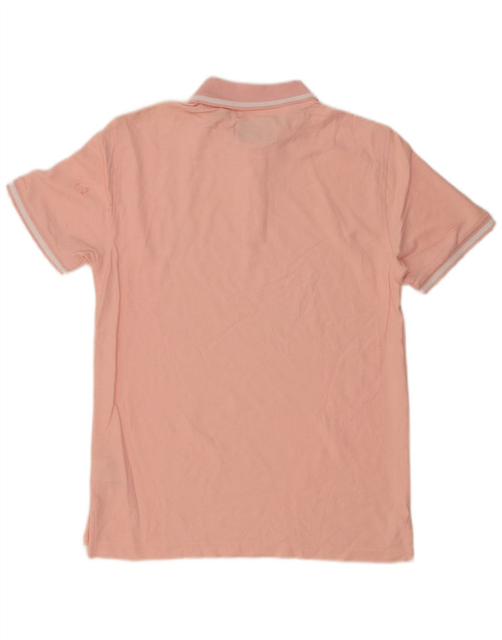 Tricou polo pentru bărbați Penguin, bumbac cu dungi roz, mic