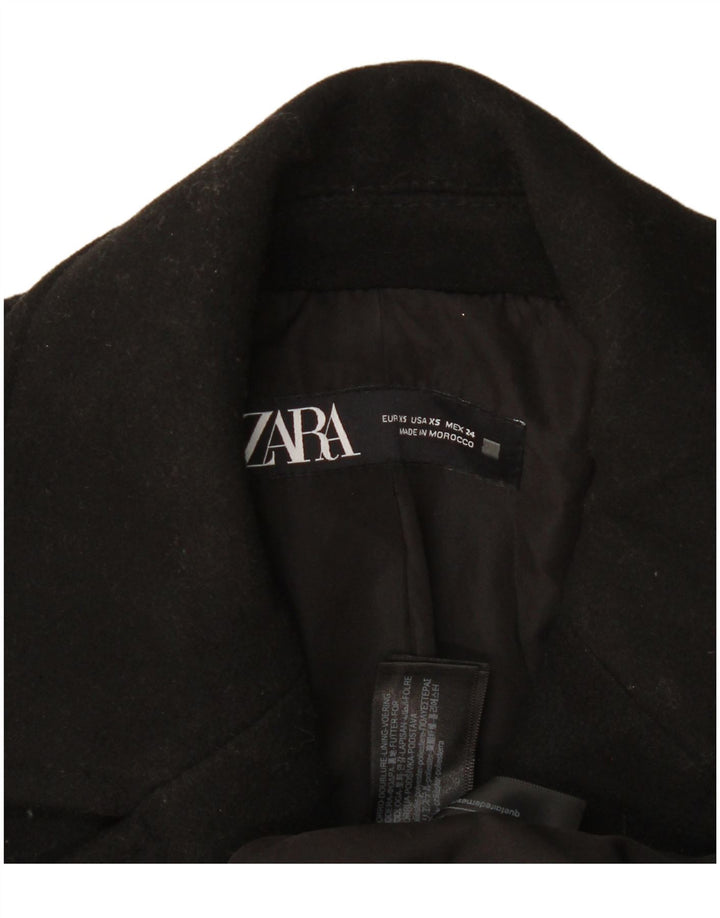 Palton supradimensionat pentru femei Zara UK 6 XS Poliester negru