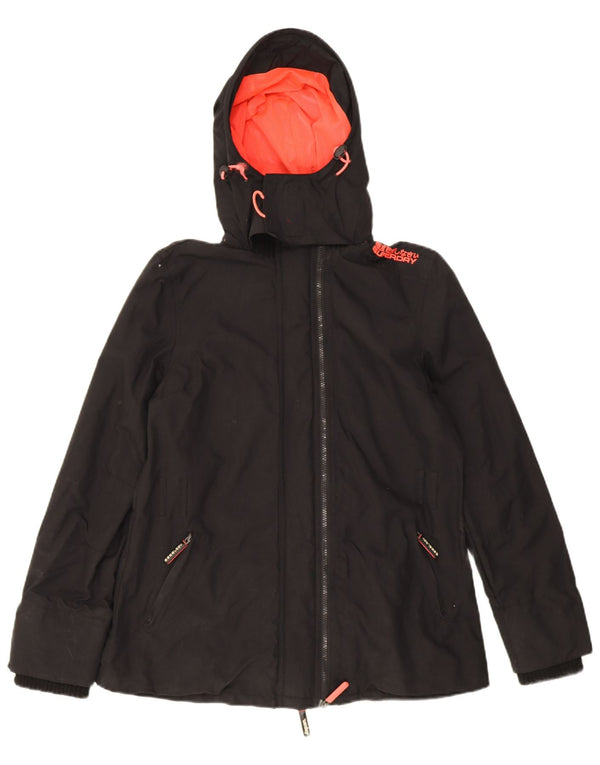 Superdry Windmac Graphic Windbreaker Jacket pentru femei UK 16 Large Black