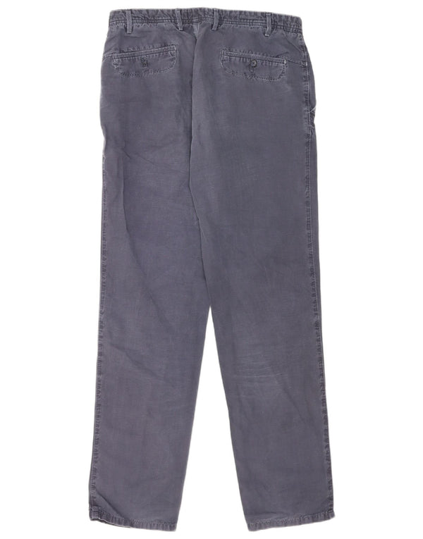 Massimo Dutti Pantaloni Chino Drepți Bărbați EU 44 Mari L32 L34 Bleumarin