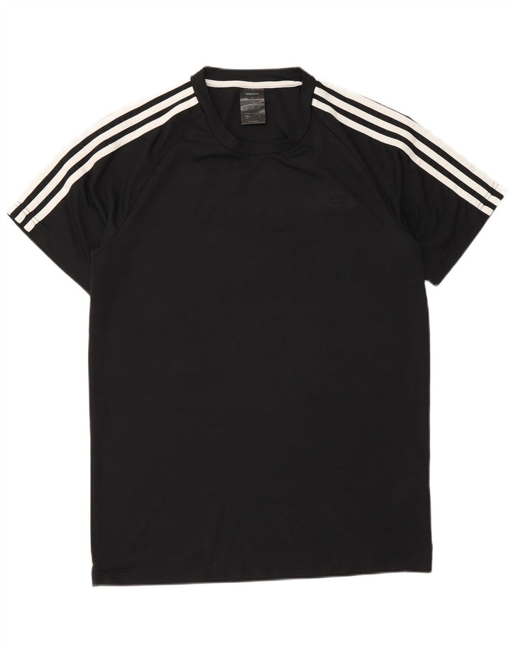 Tricou Adidas Climalite pentru bărbați Top Mediu Negru Poliester Sport