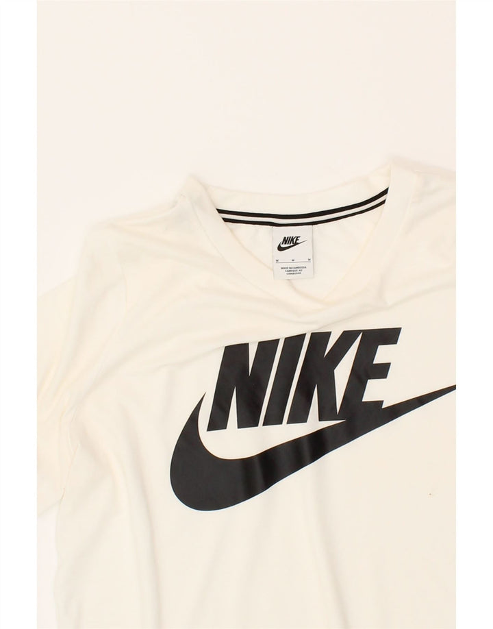 NIKE Mens Graphic T-Shirt Top Medium White Vintage Nike and Second-Hand Nike from Messina Hembry 