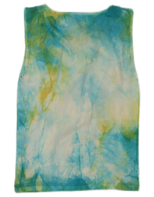 Benetton Femei Vest Top UK 4 XS Multicolor Tie Dye