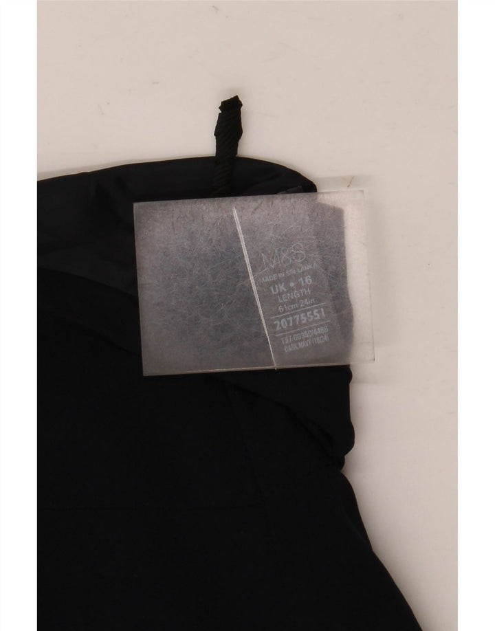 Fustă A-Line pentru femei Marks & Spencer UK 16 mare W36 poliester bleumarin