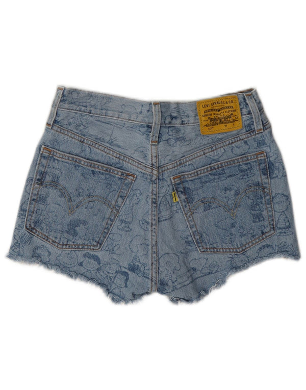 Pantaloni scurți Levi's Peanuts Graphic Denim W24 XS Bumbac albastru