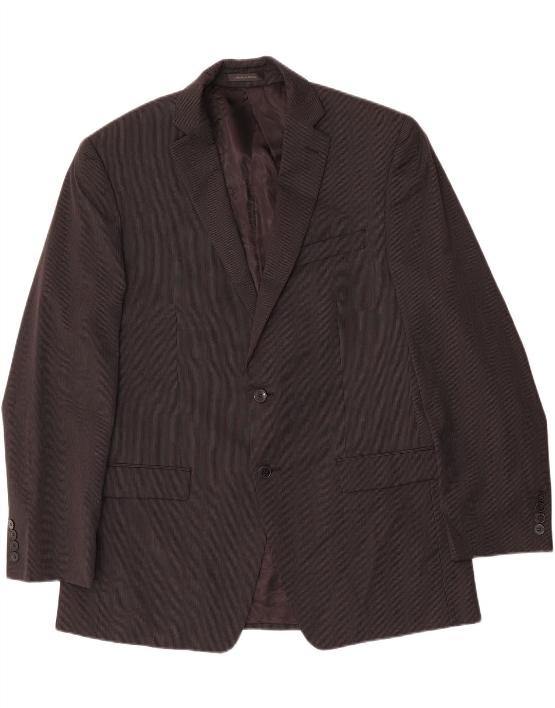 CALVIN KLEIN Jachetă pentru bărbați cu 2 nasturi, UK 42 XL, lână neagră cu dungi