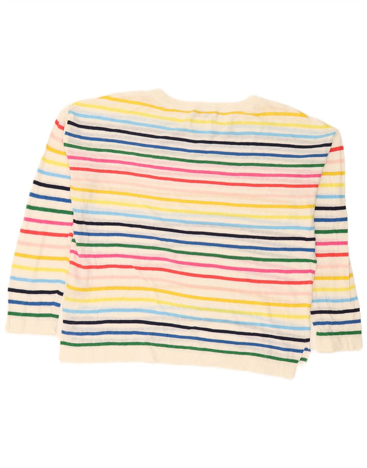 Pulover Hobbs pentru damă, cu gât de barcă, cu dungi medii, multicolore, UK 14