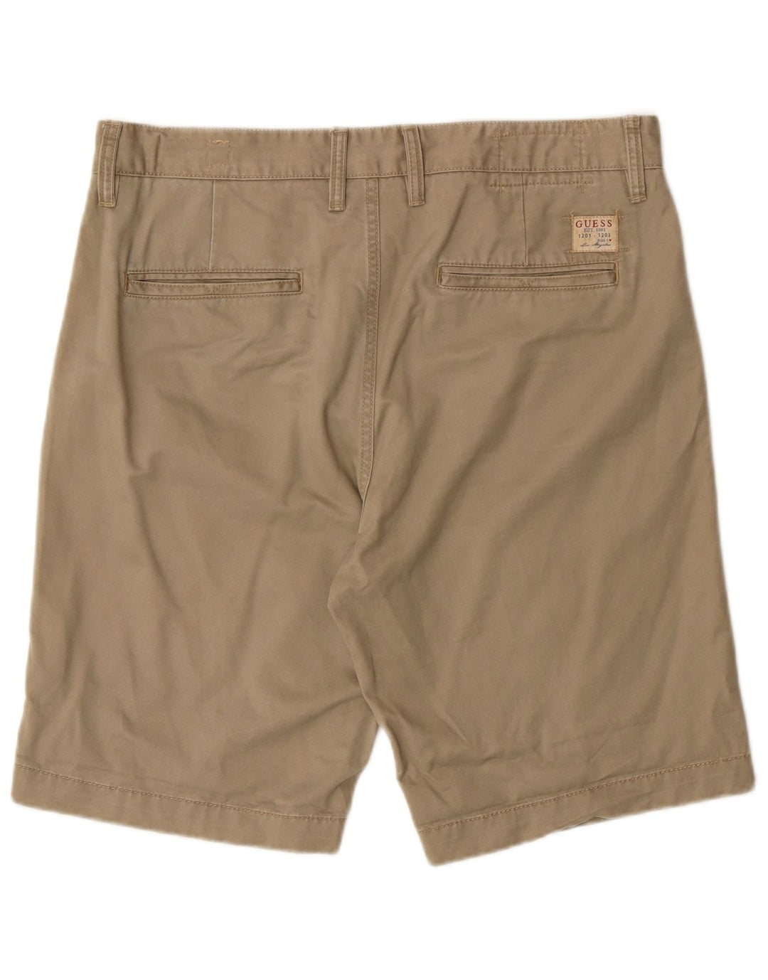 Pantaloni scurți chino Guess pentru bărbați W33, bumbac mediu bej
