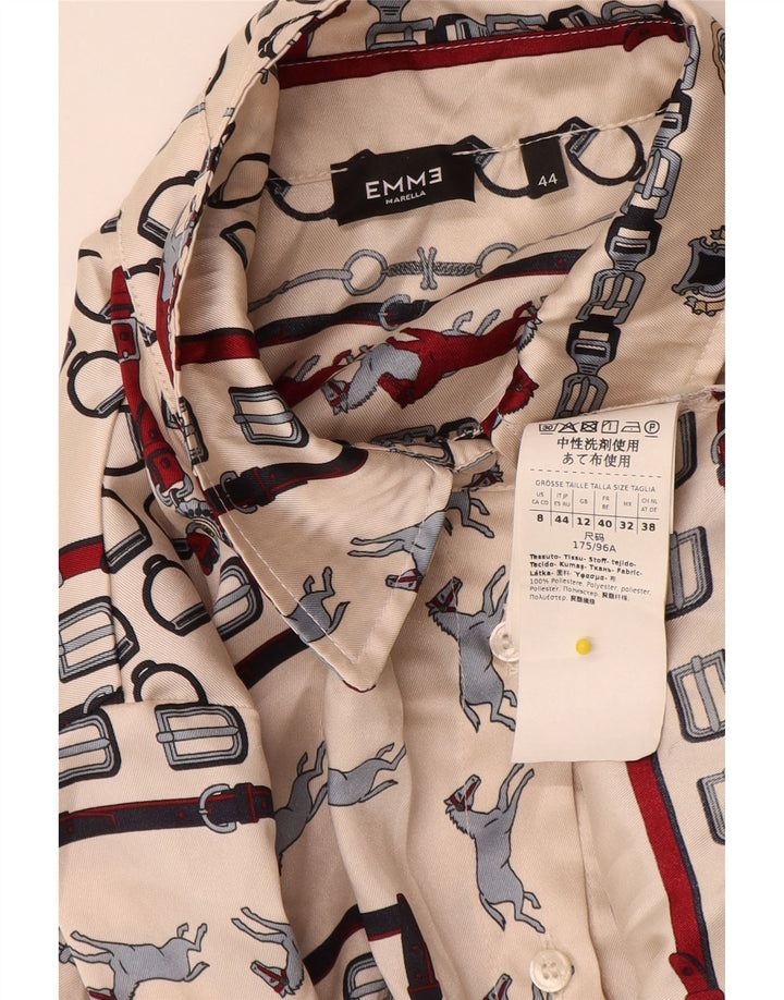 Cămașă Marella pentru femei EMME UK 12 Medium Bej Poliester geometric