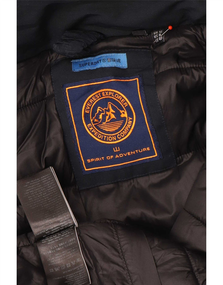 Jachetă de schi căptușită pentru femei Superdry UK 12 Medium Navy Blue Marine