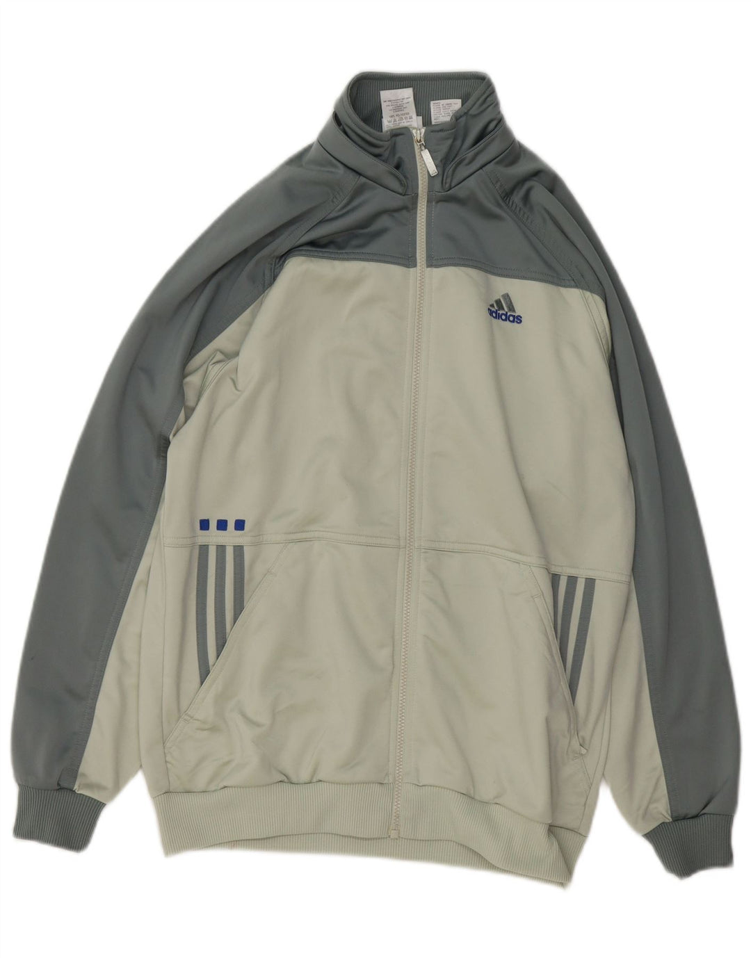 Jachetă de trening pentru băieți Adidas 15-16 ani, gri, poliester color bloc