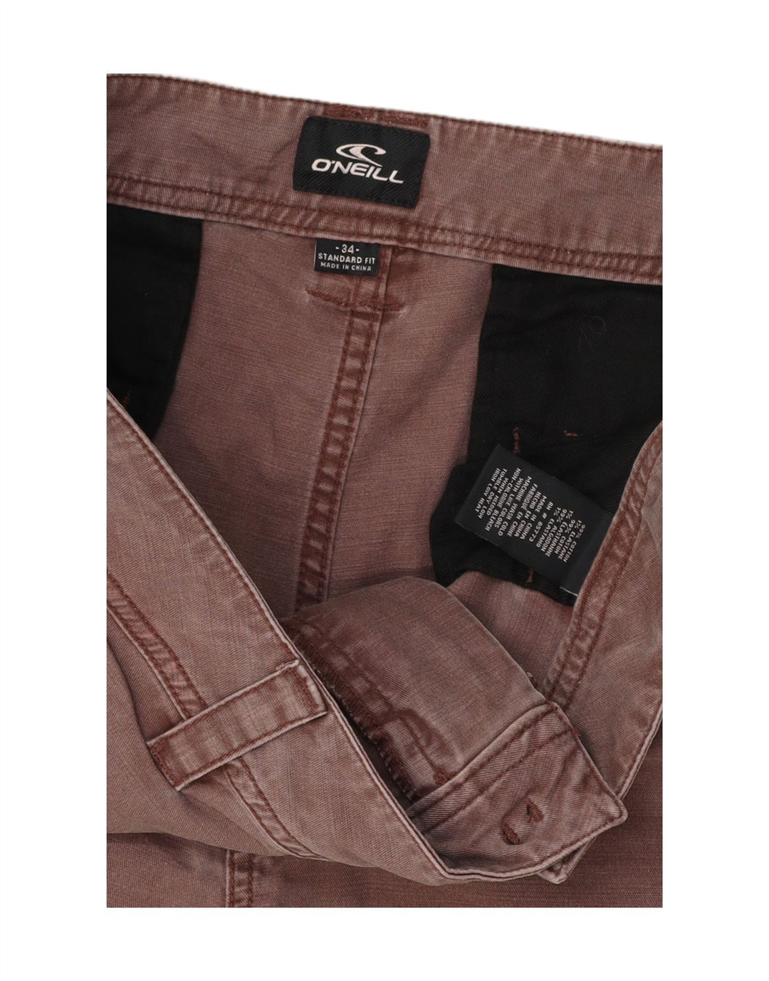 O'NEILL Mens Chino Shorts W34 Large  Maroon Cotton Vintage O'Neill and Second-Hand O'Neill from Messina Hembry 