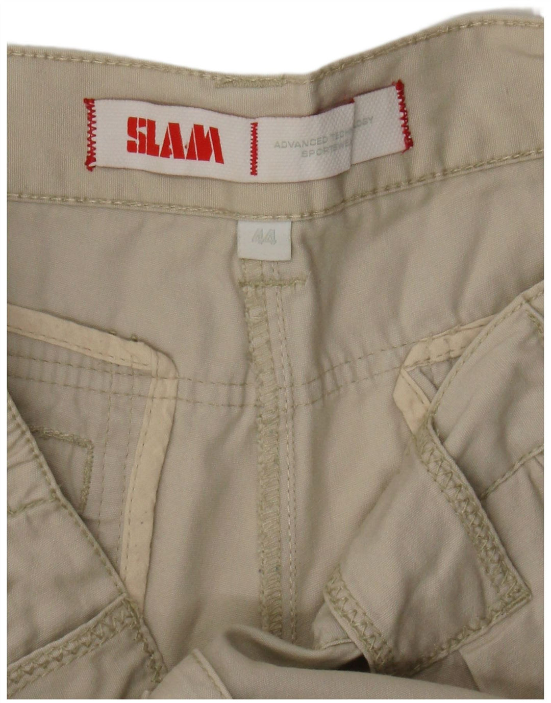 SLAM Womens Cargo Shorts IT 44 Medium W30  Beige Cotton