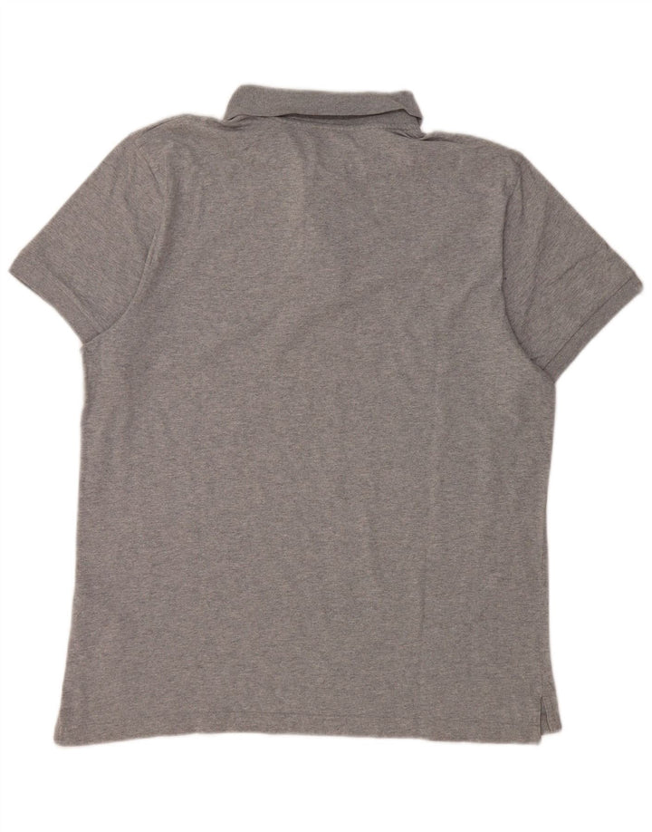 Tricou polo cu grafic pentru bărbați Nike, mare, gri bumbac cu pete
