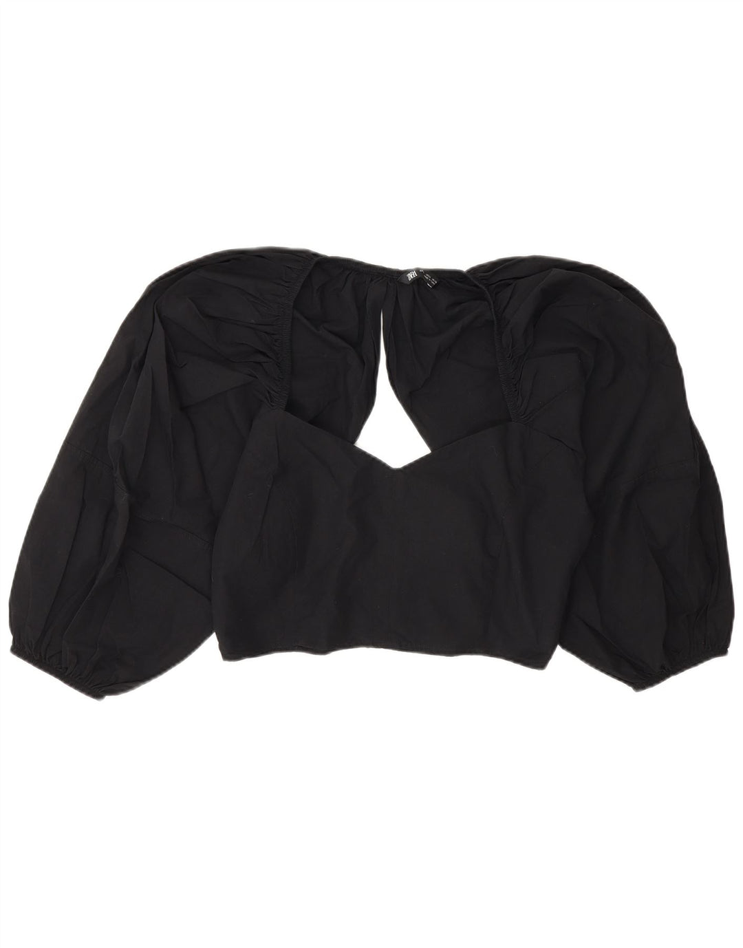 Bluză Crop Top Femei Zara UK 14 Large Negru
